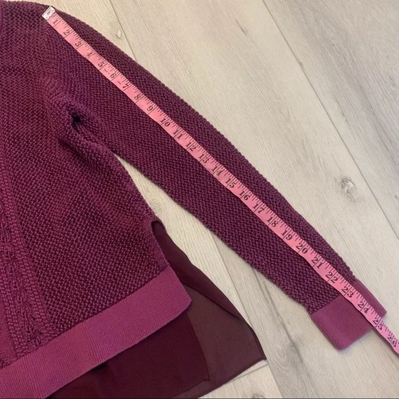 LUCKY BRAND Twofer Purple Lined Sweater Size M - Picture 9 of 9